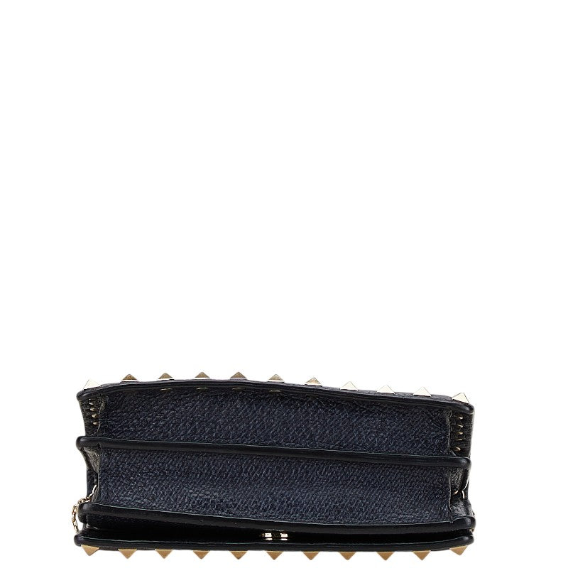 Valentino Leather Studded Chain Shoulder Bag