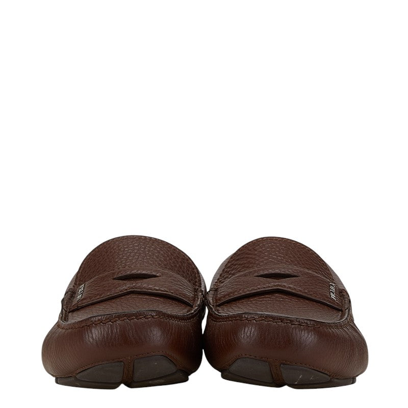 Prada Leather Loafers Brown Men