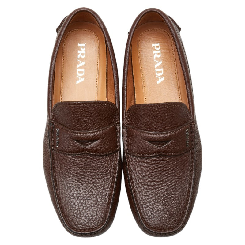 Prada Leather Loafers Brown Men