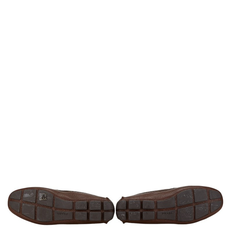 Prada Leather Loafers Brown Men