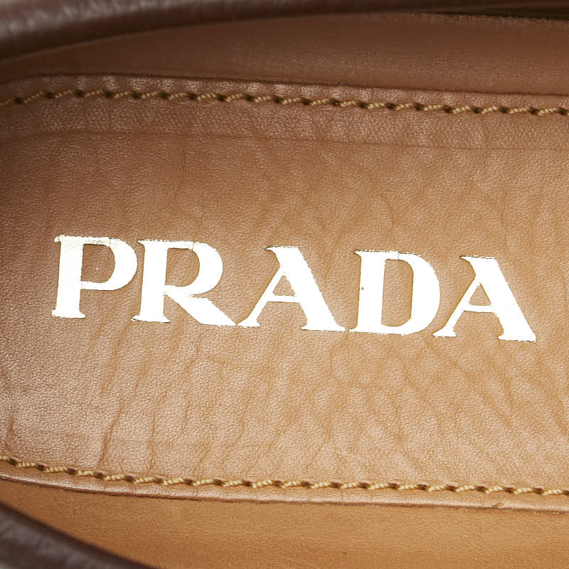 Prada Leather Loafers Brown Men