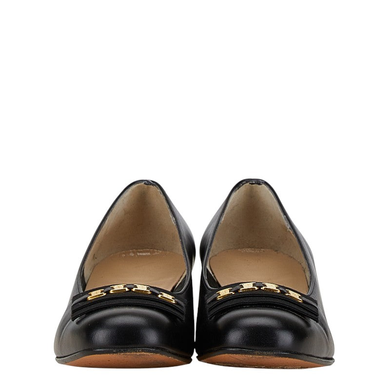 Salvatore Ferragamo Vara Leather Pumps Black