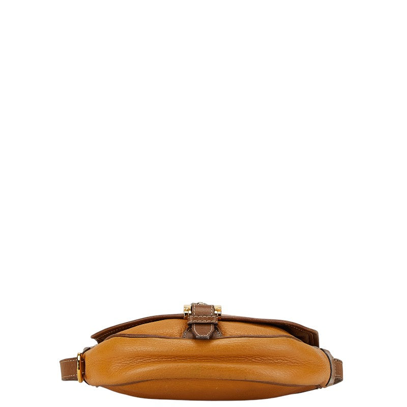 Loewe Anagram Leather Shoulder Bag Beige