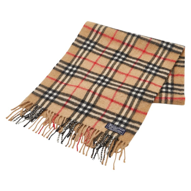 Burberry Cashmere Nova Check Scarf Brown