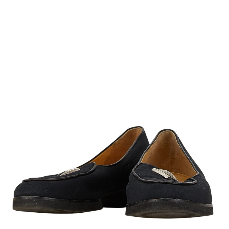 Bottega Veneta Nylon Leather Logo Loafers