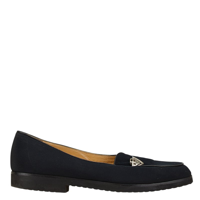 Bottega Veneta Nylon Leather Logo Loafers