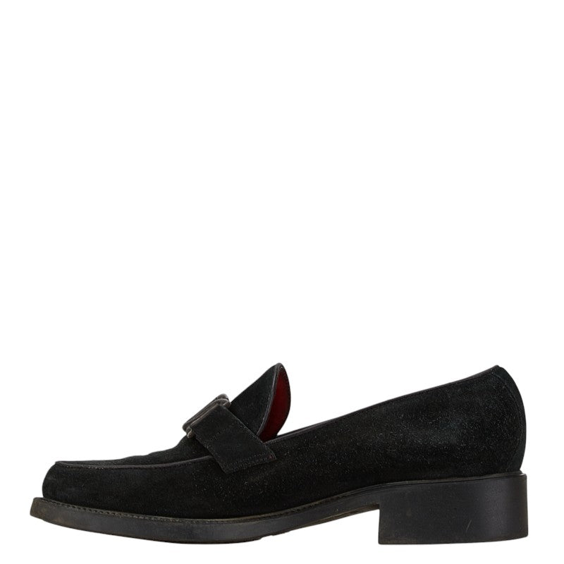 Salvatore Ferragamo Suede Vara Loafers Black