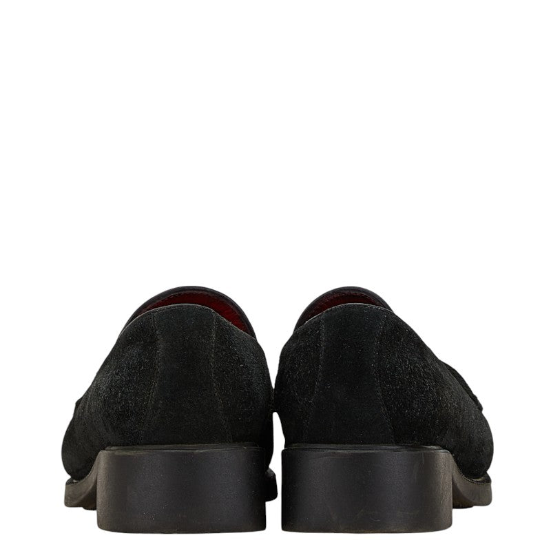 Salvatore Ferragamo Suede Vara Loafers Black