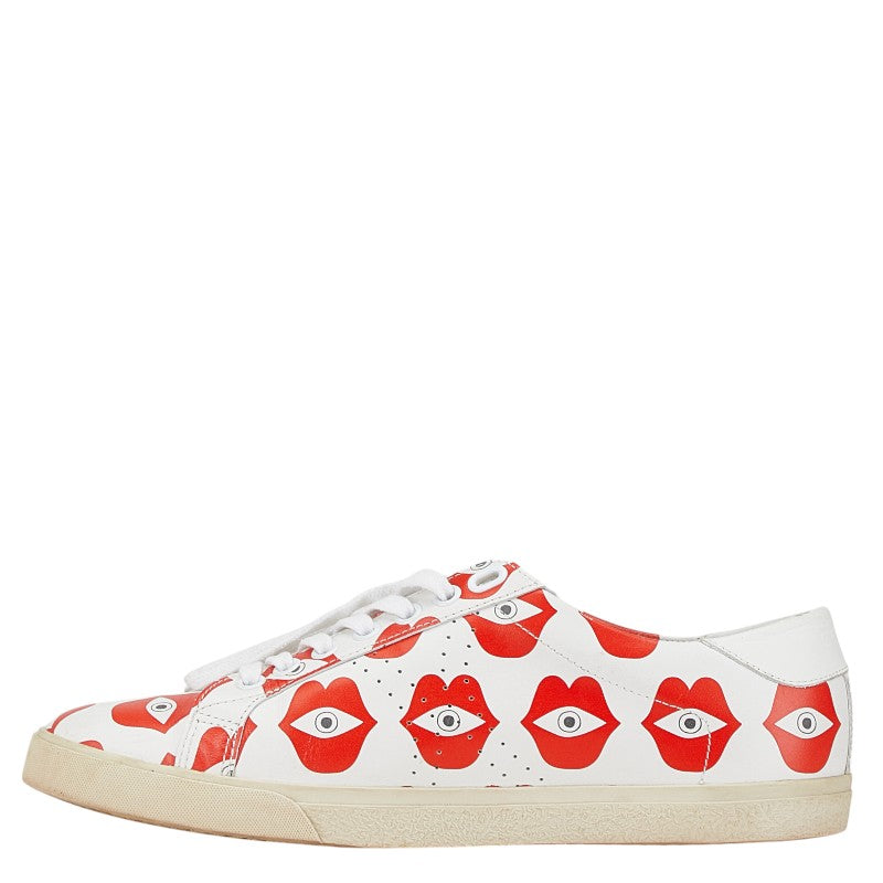 Celine Telepathy Love Sneakers Leather White Red