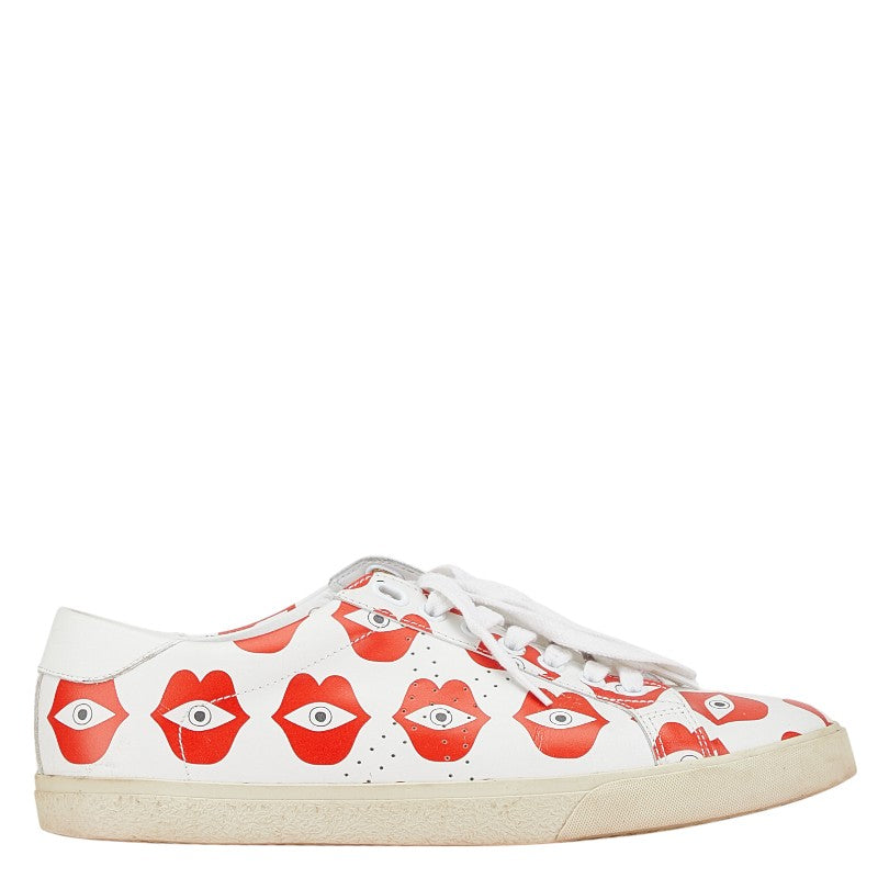 Celine Telepathy Love Sneakers Leather White Red