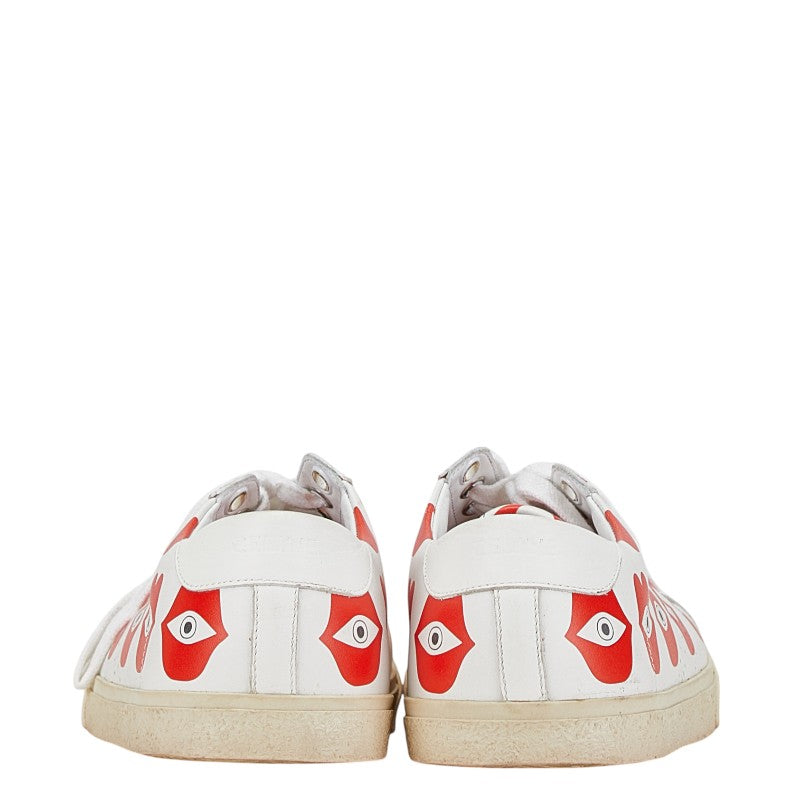 Celine Telepathy Love Sneakers Leather White Red