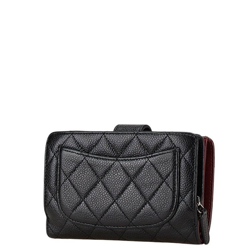 Chanel Caviar Skin Matelasse Bifold Wallet