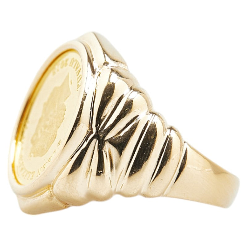 K18YG Yellow Gold K24 Gold Elizabeth II Tuvalu Horse Ring