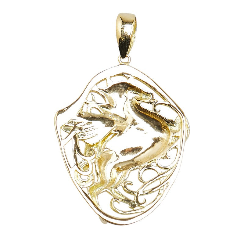 K18YG Yellow Gold Horse Pegasus Pendant