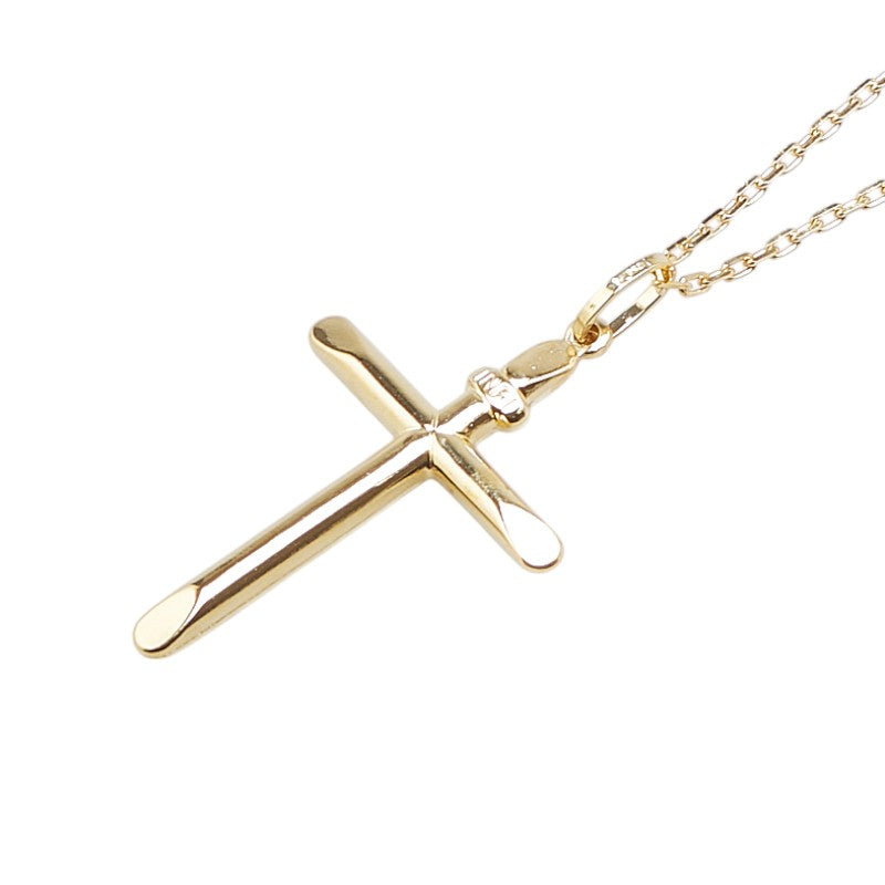 K18YG Yellow Gold Cross Necklace