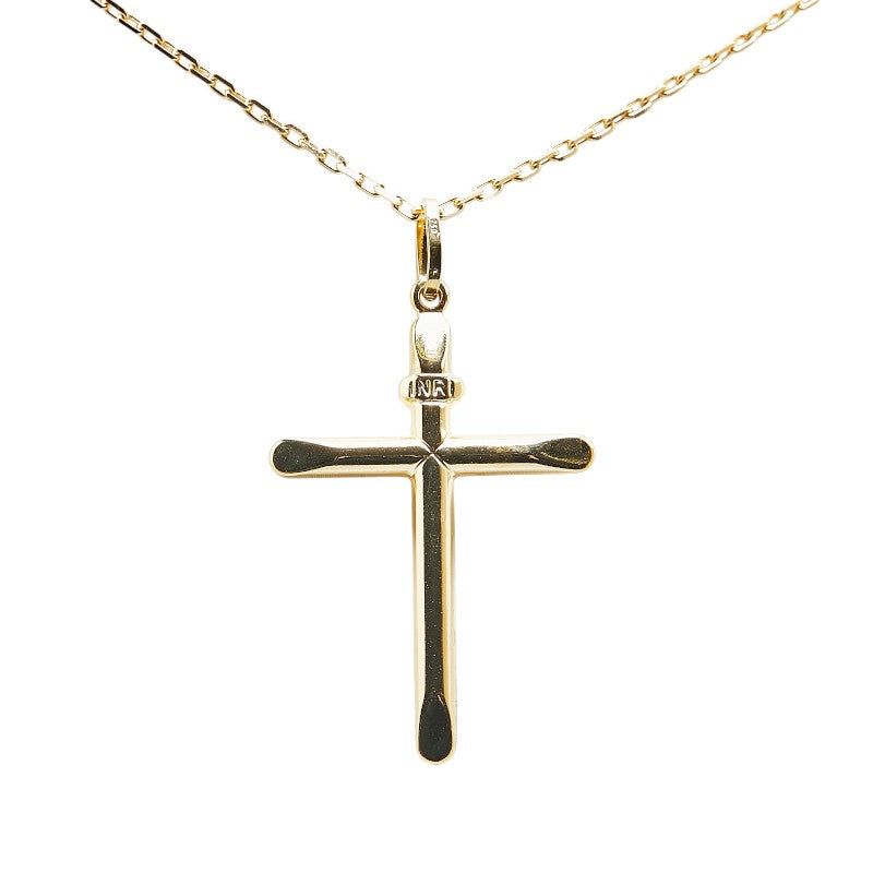 K18YG Yellow Gold Cross Necklace