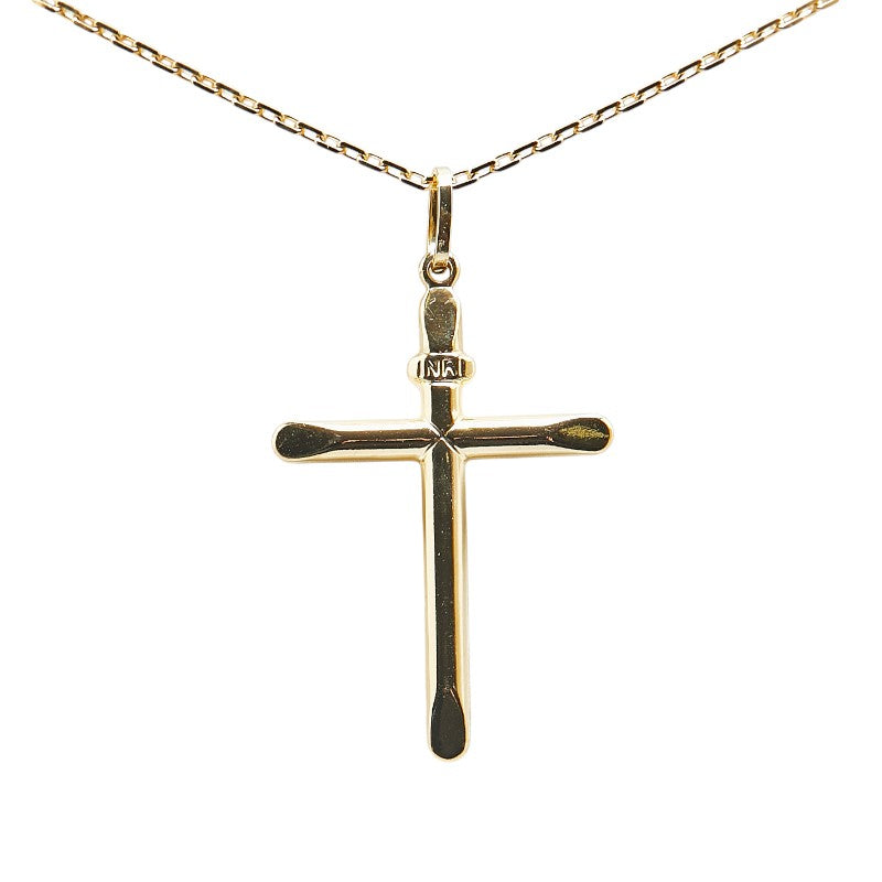 K18YG Yellow Gold Cross Necklace