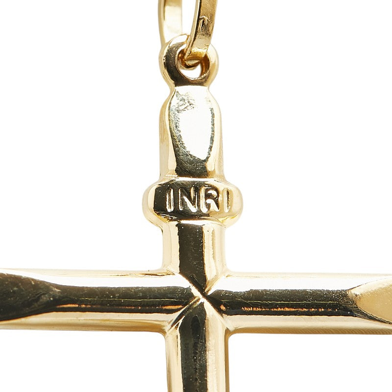 K18YG Yellow Gold Cross Necklace