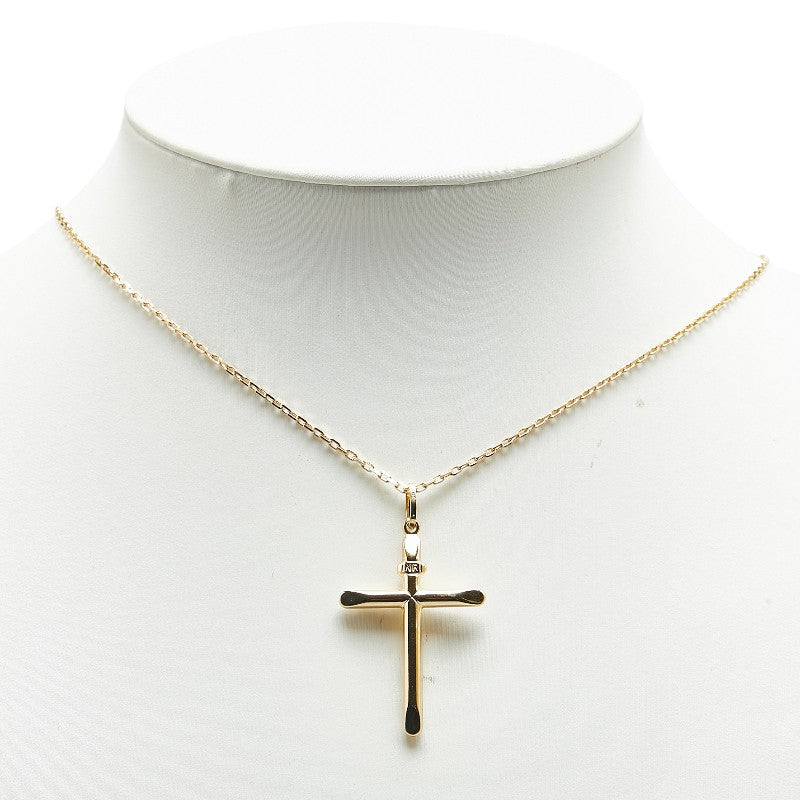 K18YG Yellow Gold Cross Necklace