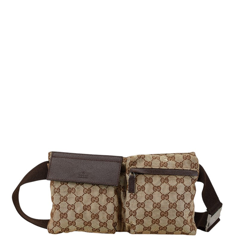 Gucci Canvas Leather Waist Bag 28566