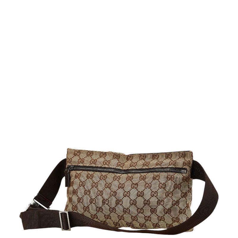 Gucci Canvas Leather Waist Bag 28566