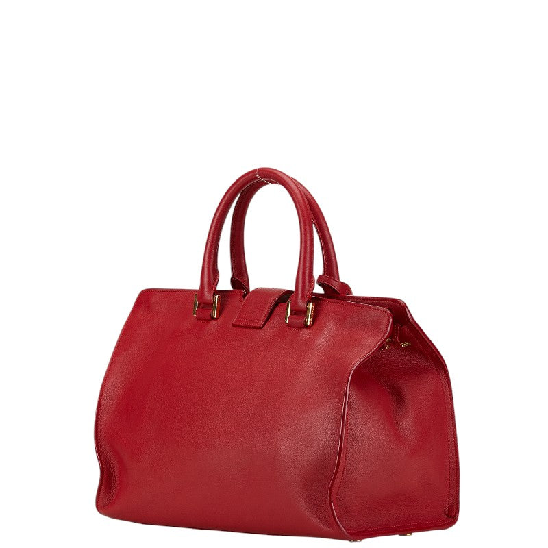 YSL Baby Cabas Leather Handbag Red