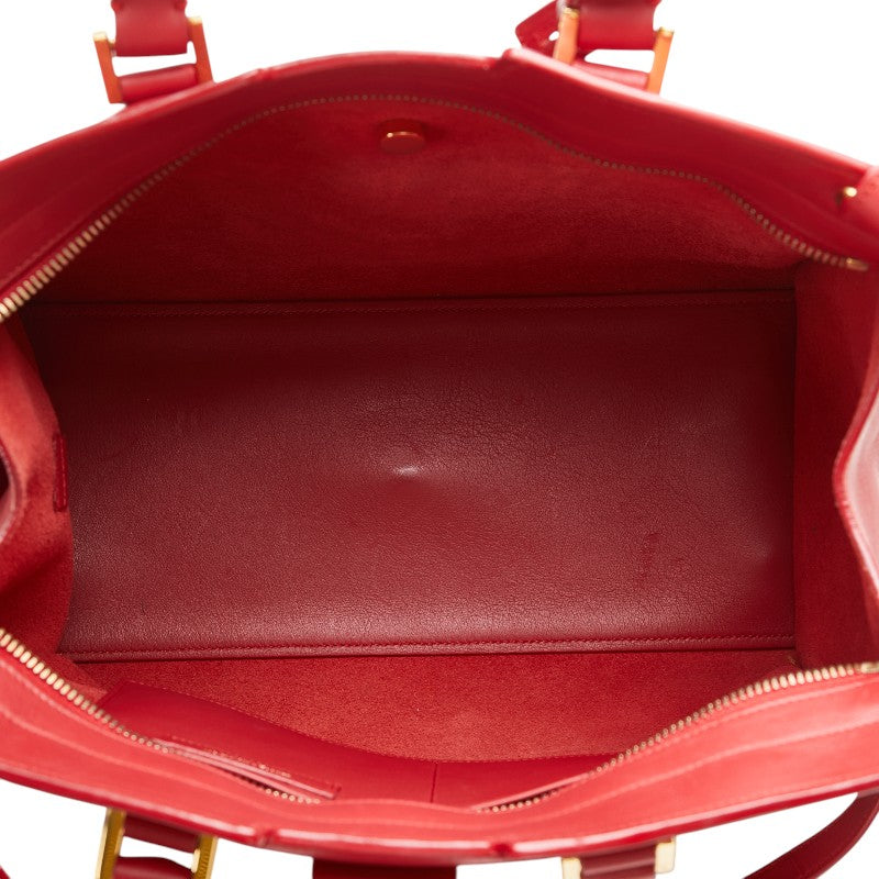 YSL Baby Cabas Leather Handbag Red