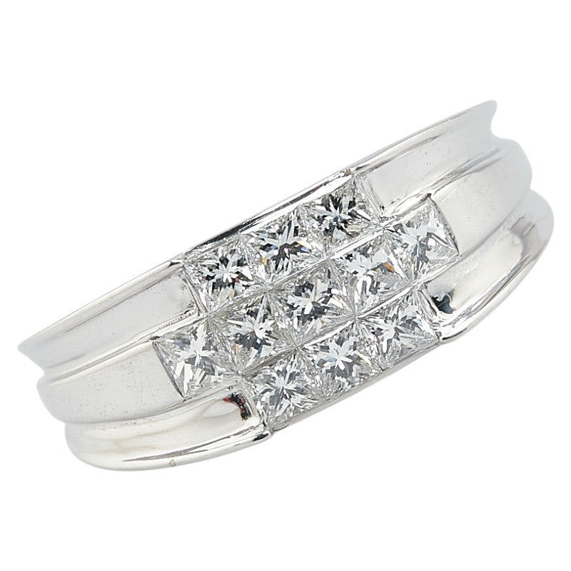 K18WG White Gold Diamond Ring 10.5