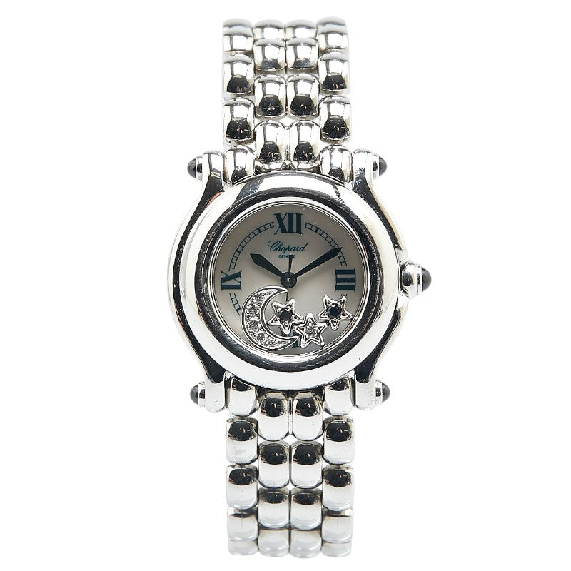 Chopard Happy Sport Moon & Star Watch Quartz Diamond Sapphire