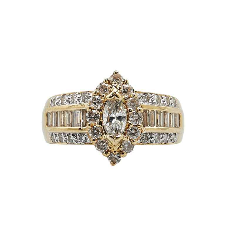 K18YG Yellow Gold Diamond Ring