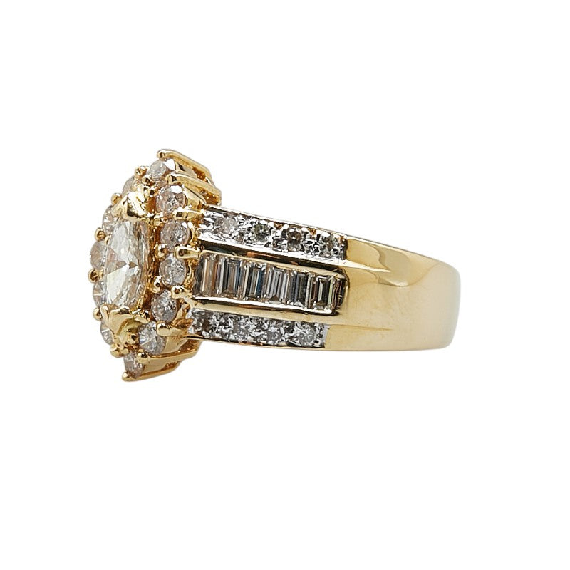 K18YG Yellow Gold Diamond Ring