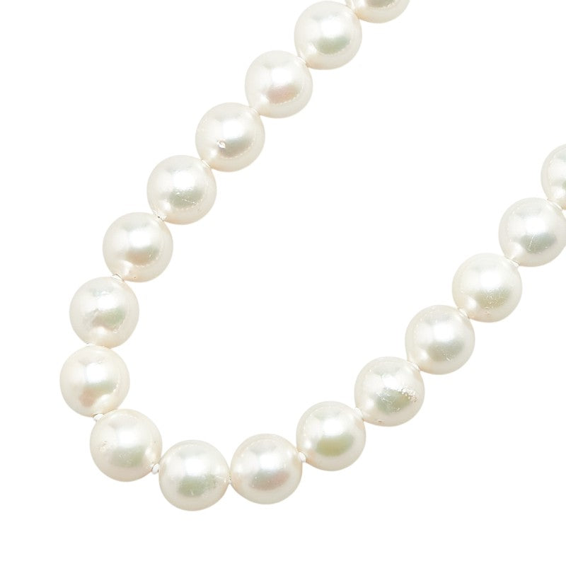 SV925 Silver Akoya Pearl Flower Necklace