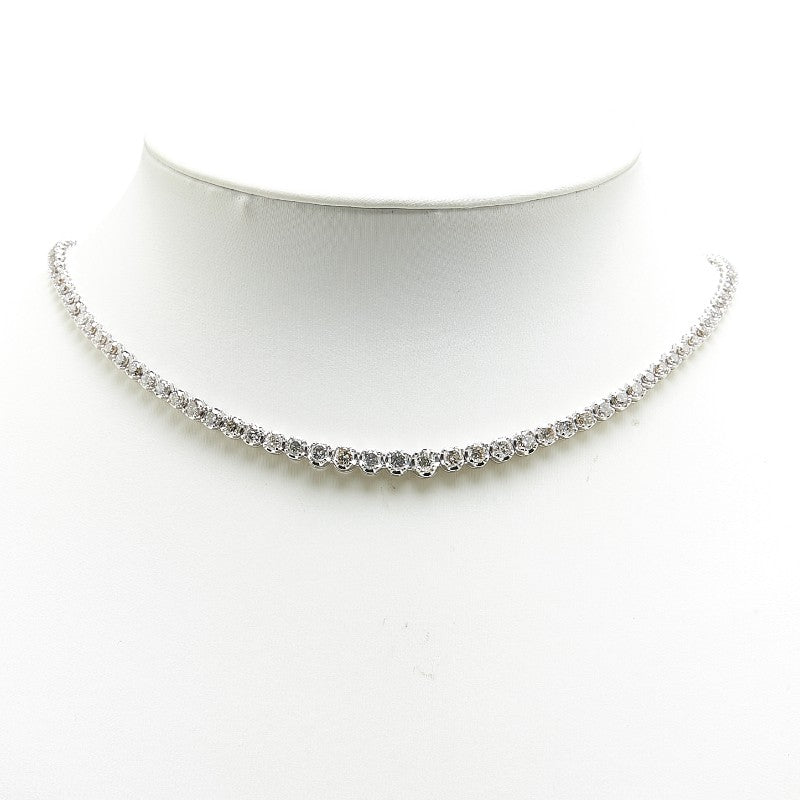 Platinum Diamond Tennis Chain Necklace