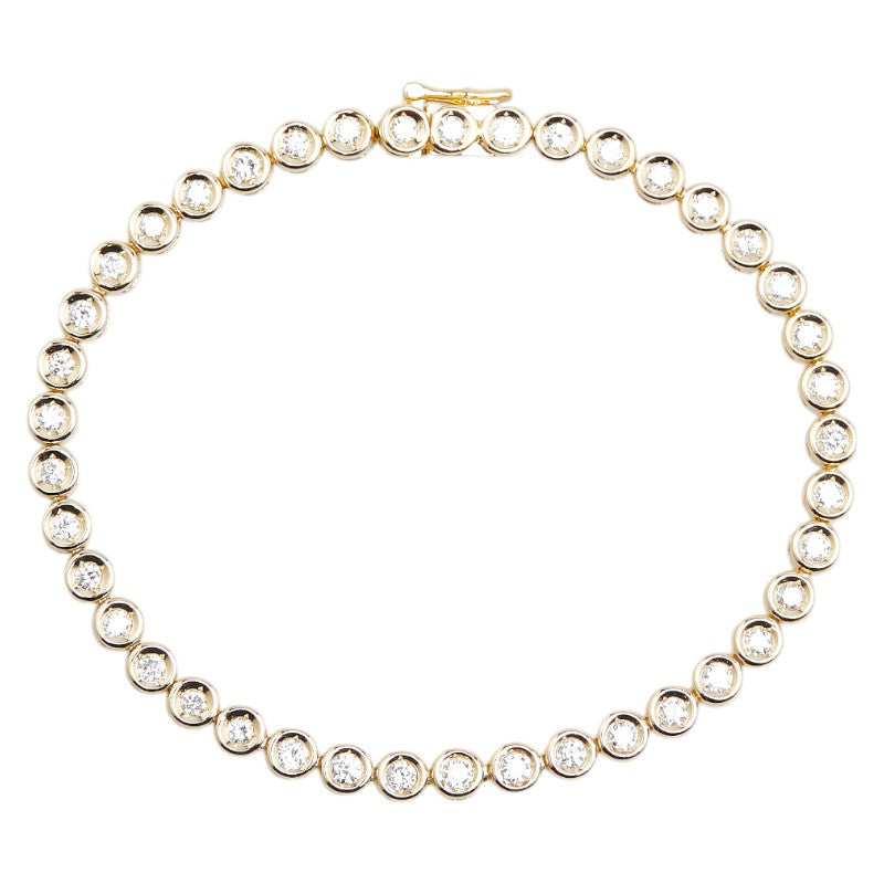 K18YG Yellow Gold Diamond Tennis Bracelet