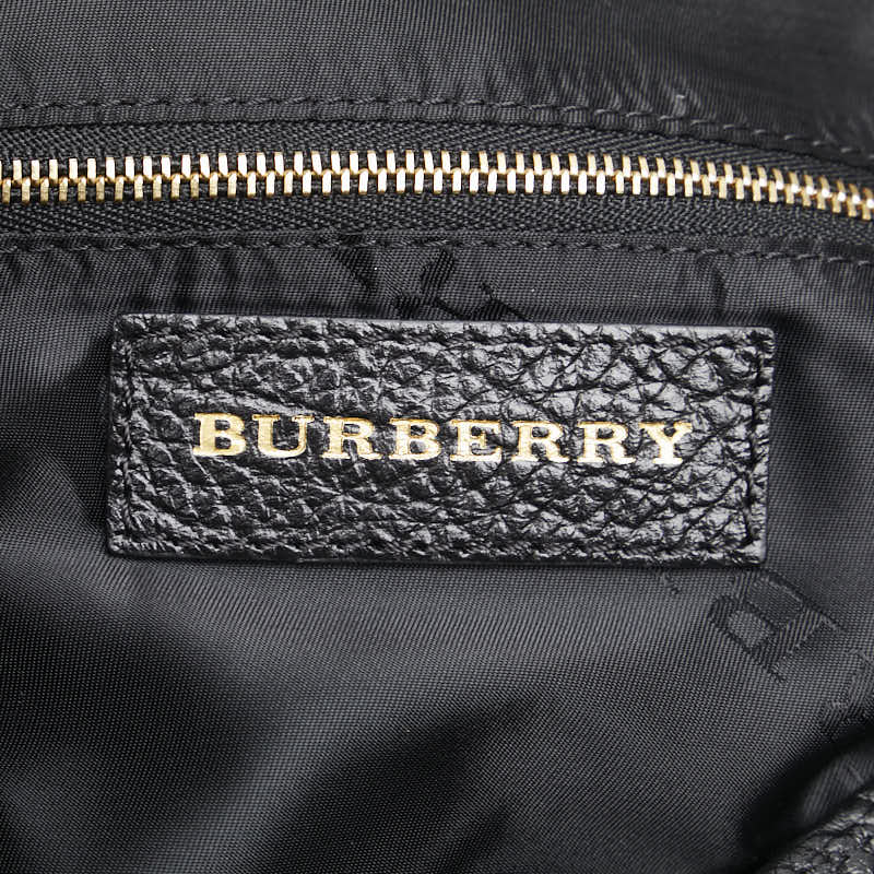 Burberry Leather Logo Plate Tote Bag