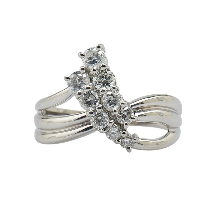 Pt900 Platinum Diamond Ring 0.79ct