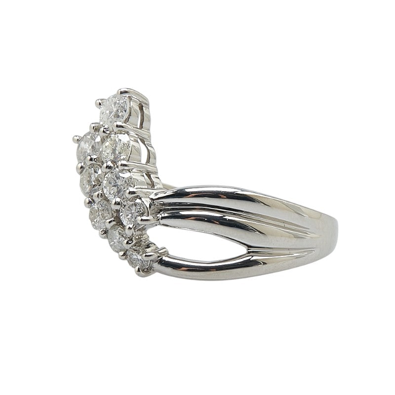 Pt900 Platinum Diamond Ring 0.79ct