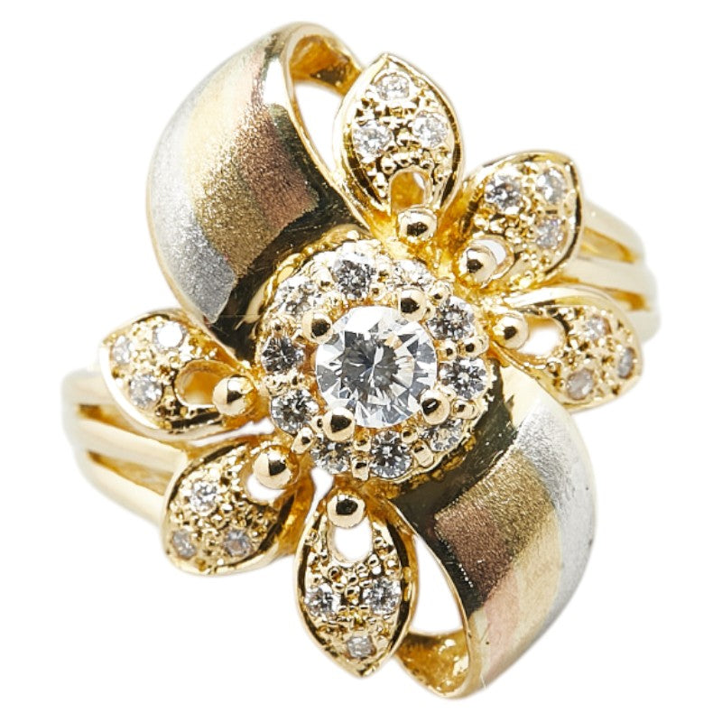 K18 Gold Platinum Diamond Ring