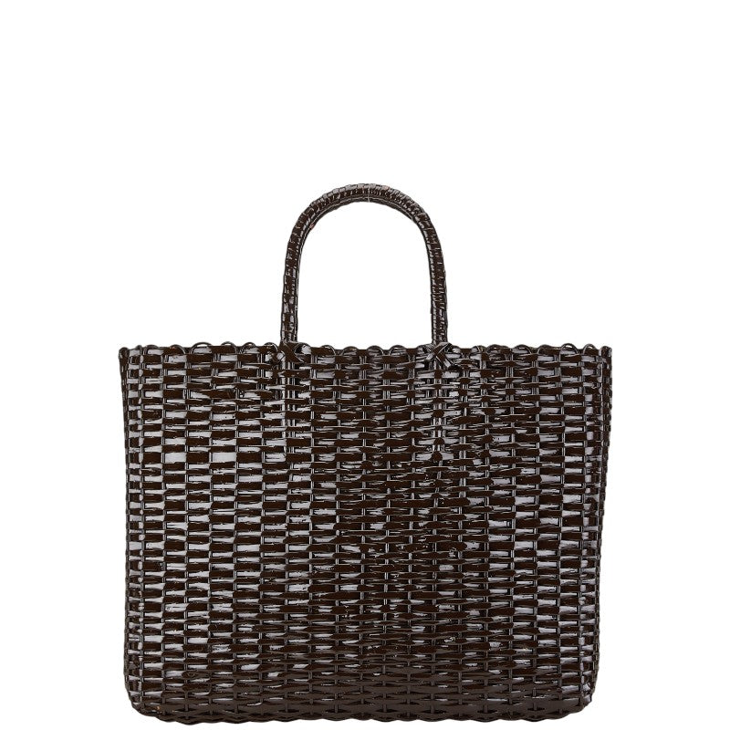 Fendi Zucca Rattan Tote Handbag Brown