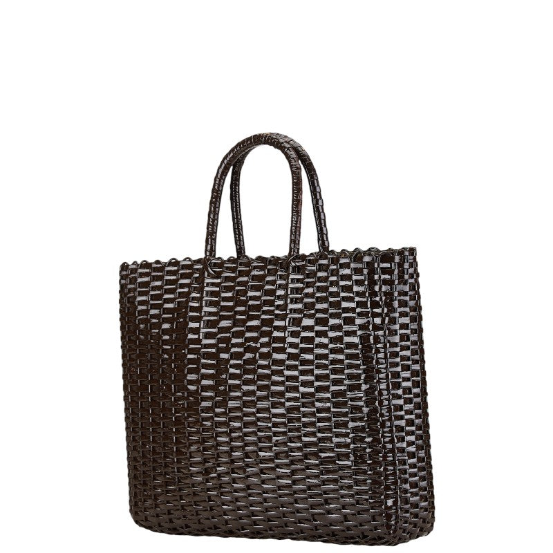 Fendi Zucca Rattan Tote Handbag Brown