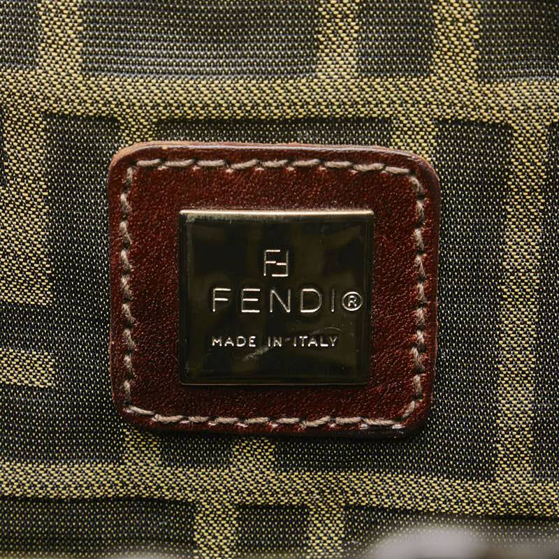 Fendi Zucca Rattan Tote Handbag Brown