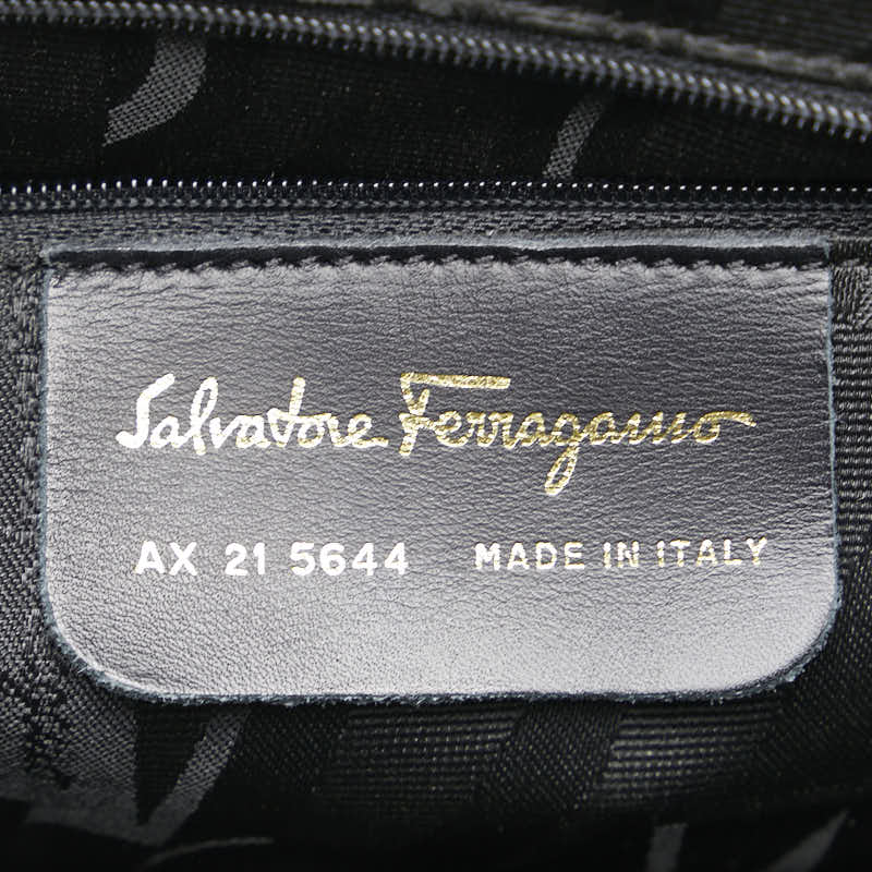 Salvatore Ferragamo Gancini 2WAY Leather Handbag