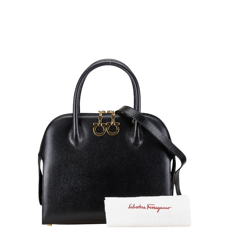 Salvatore Ferragamo Gancini 2WAY Leather Handbag