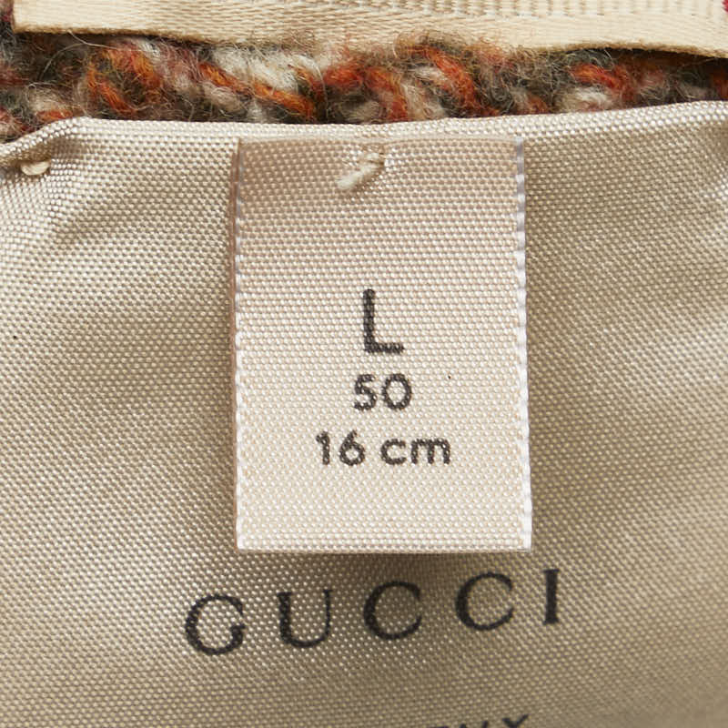 Gucci Wool Knit Hat Orange Khaki