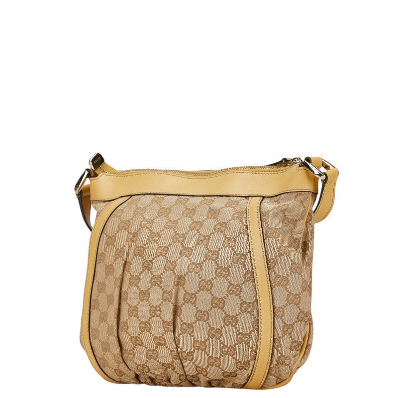 Gucci GG Canvas Abbey Shoulder Bag Beige Yellow