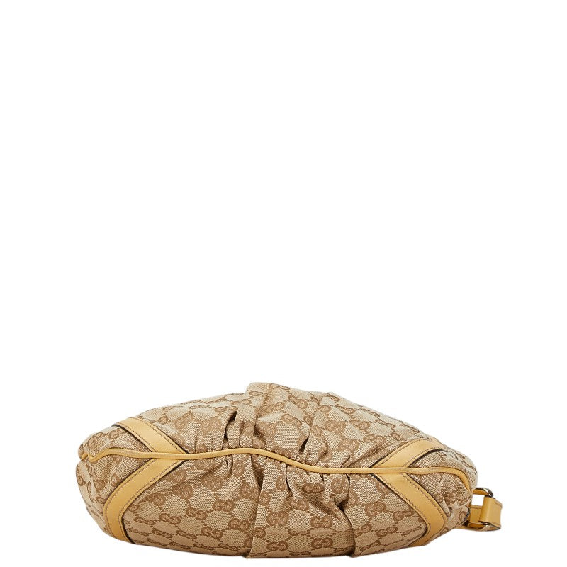 Gucci GG Canvas Abbey Shoulder Bag Beige Yellow