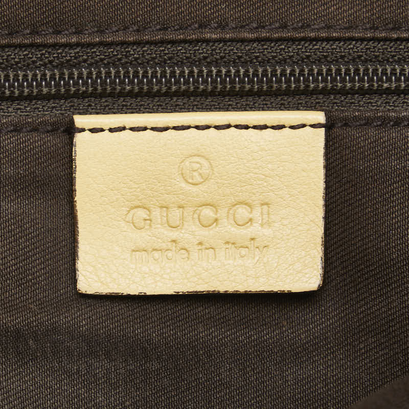 Gucci GG Canvas Abbey Shoulder Bag Beige Yellow