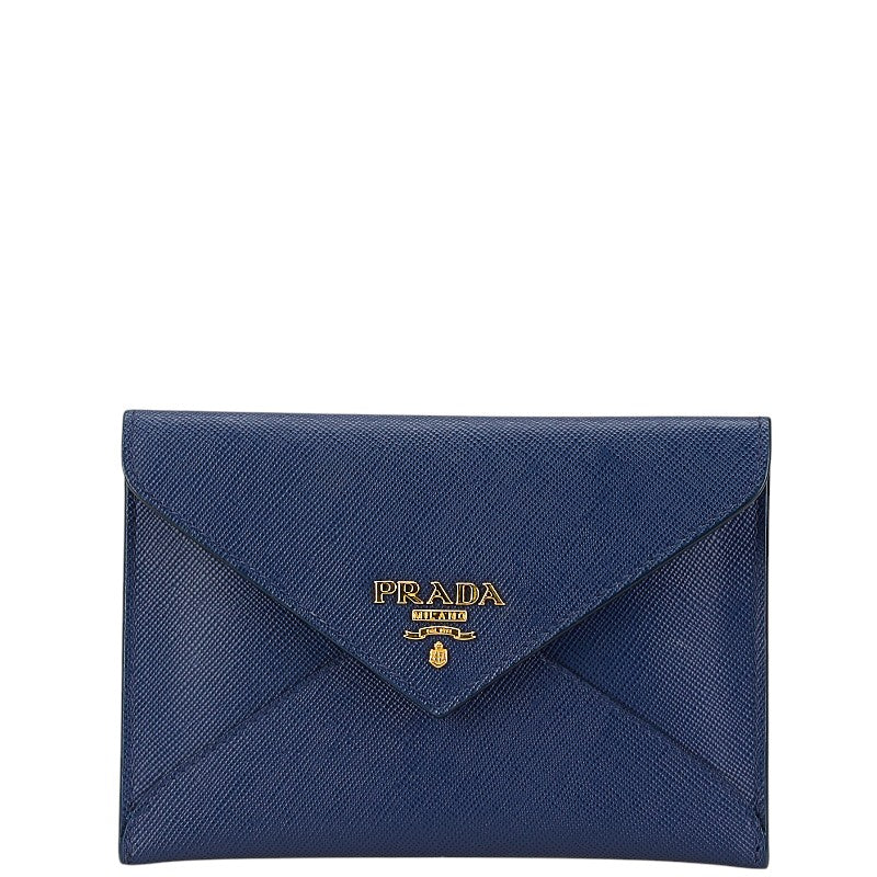 Prada Leather Coin Case Blue