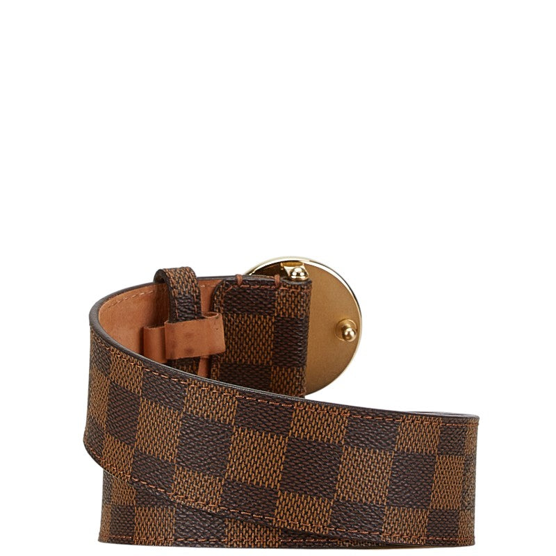 Louis Vuitton Damier Belt Brown PVC Leather