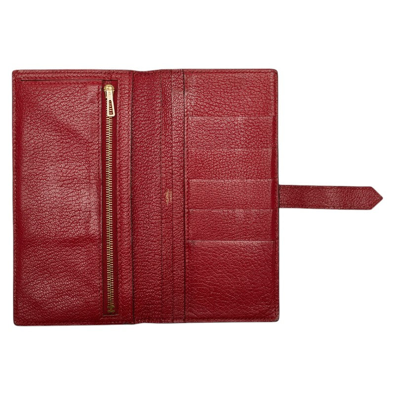 Hermes Bearn Souffle Long Wallet Rouge Ash